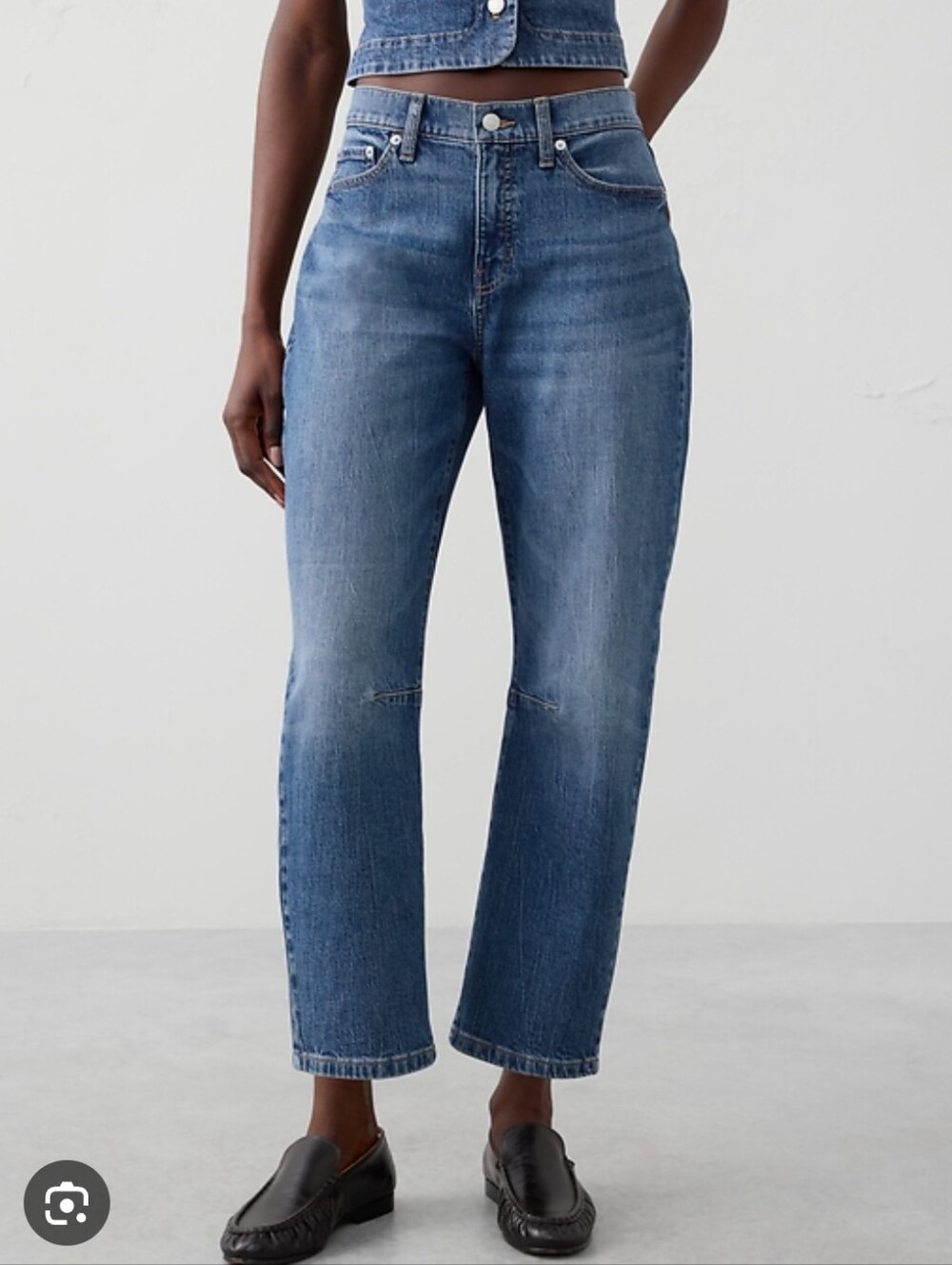 Banana Republic Factory Mid Rise Barrel Jeans Medium Wash Womens Size 29 8